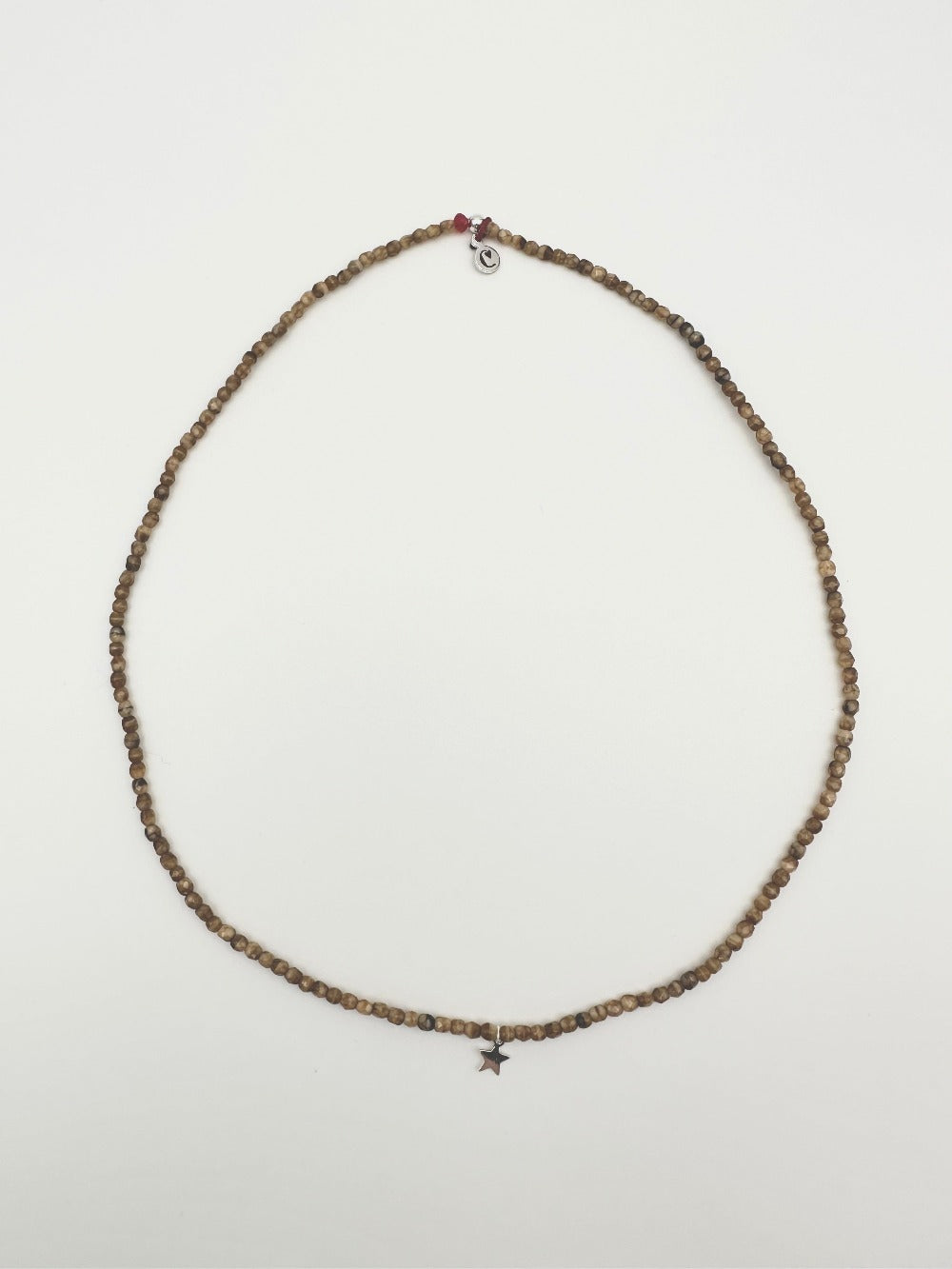 Mon CaJouX 2 en 1 Collier ou Bracelet Femme Caramel marbré Étoile Argent