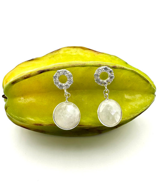 Pendientes de piedra lunar Mes CaJouX