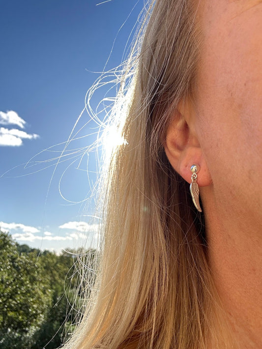 Mes Cajoux boucles d’oreilles ailes d’ange en argent 925/1000 et sa mesure et de 2,5cm