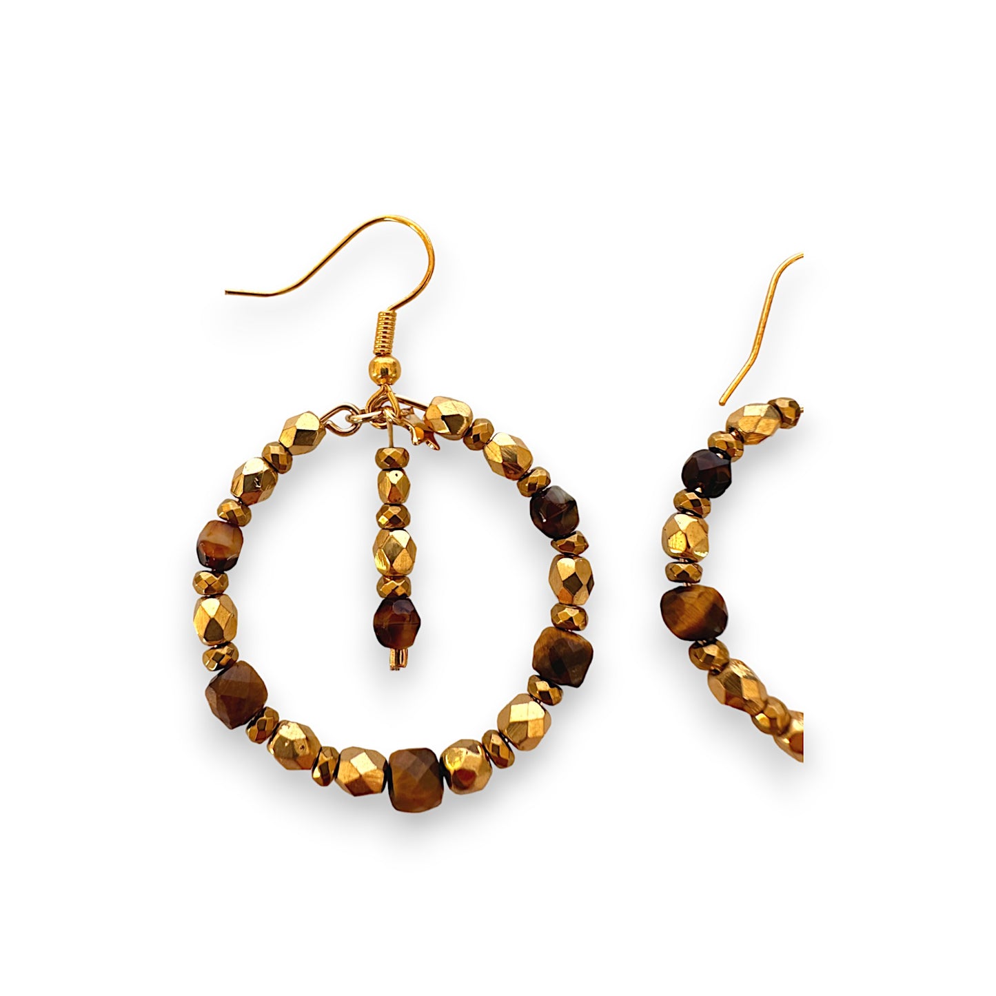 mes bijoux cajoux creoles or oeil du tigre petit modele