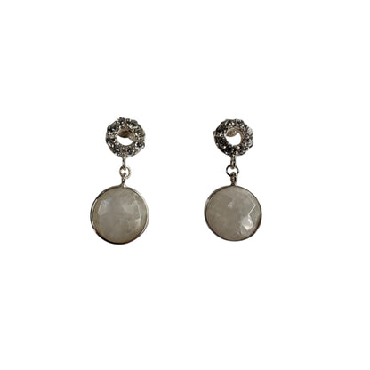 Mes boucle d’oreille en argent et pierre de lune