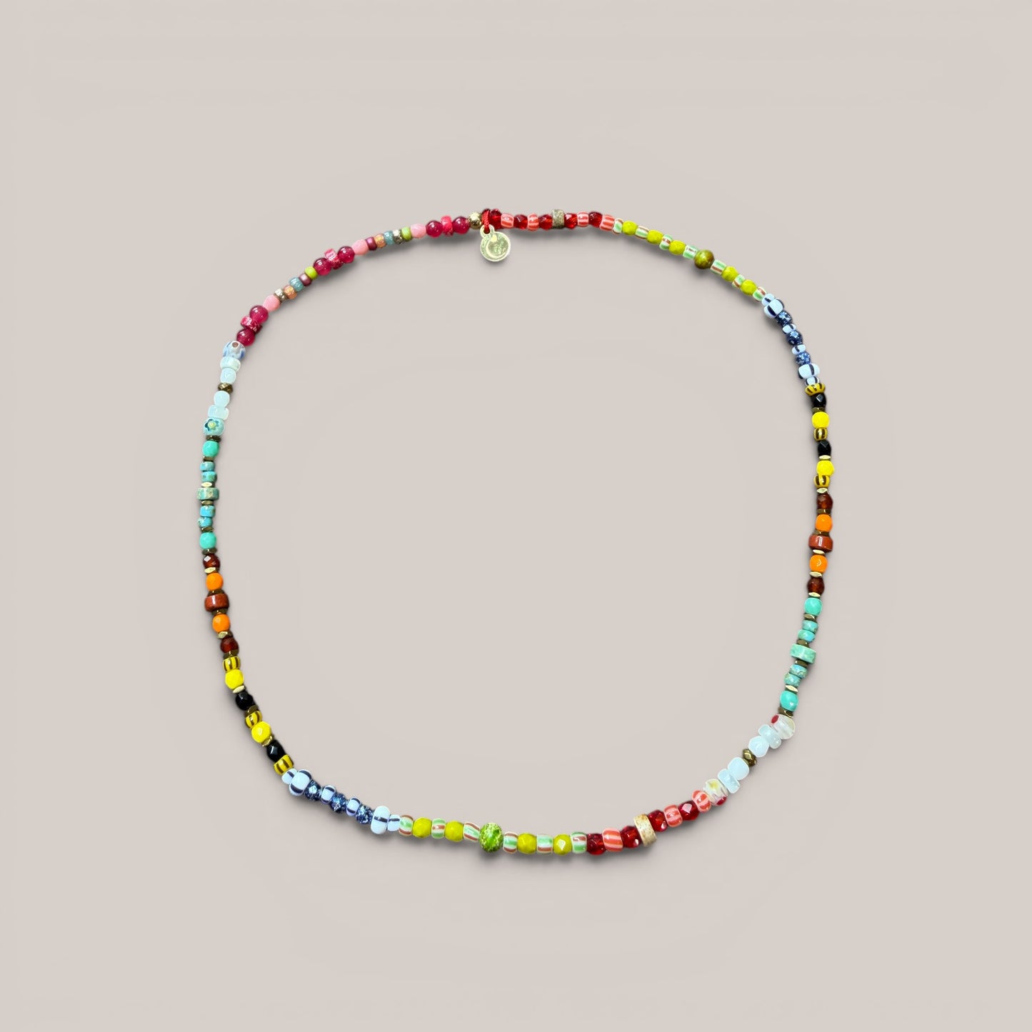 Collier multicolore pierres naturelles – Collier bohème fait main | Mes Bijoux CaJouX