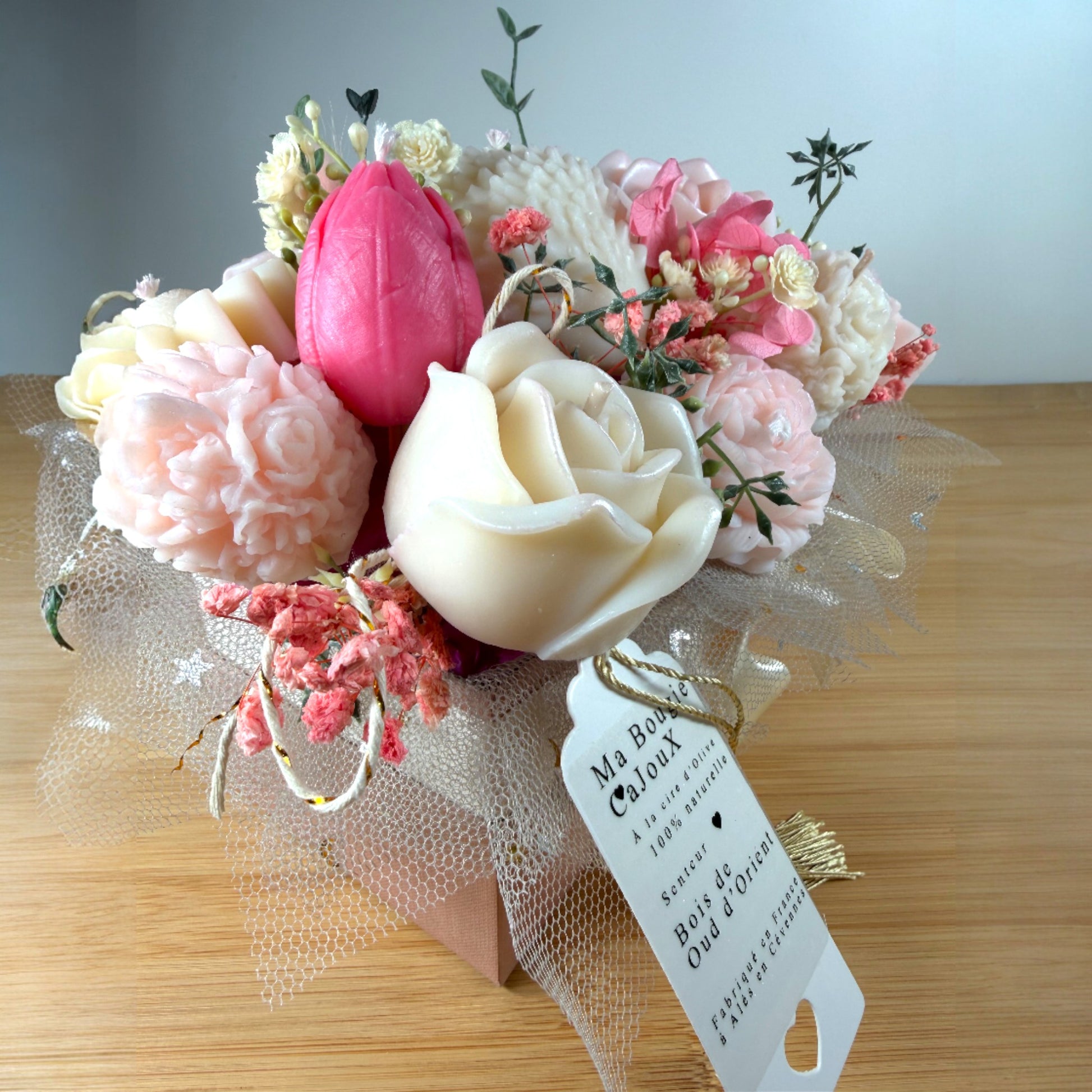 bouquet de fleaur parfumé au bois de oud 