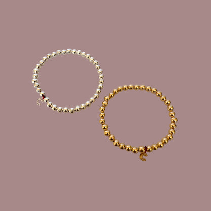 mes bijoux cajoux bracelet boule argent 5mm et en gold filled