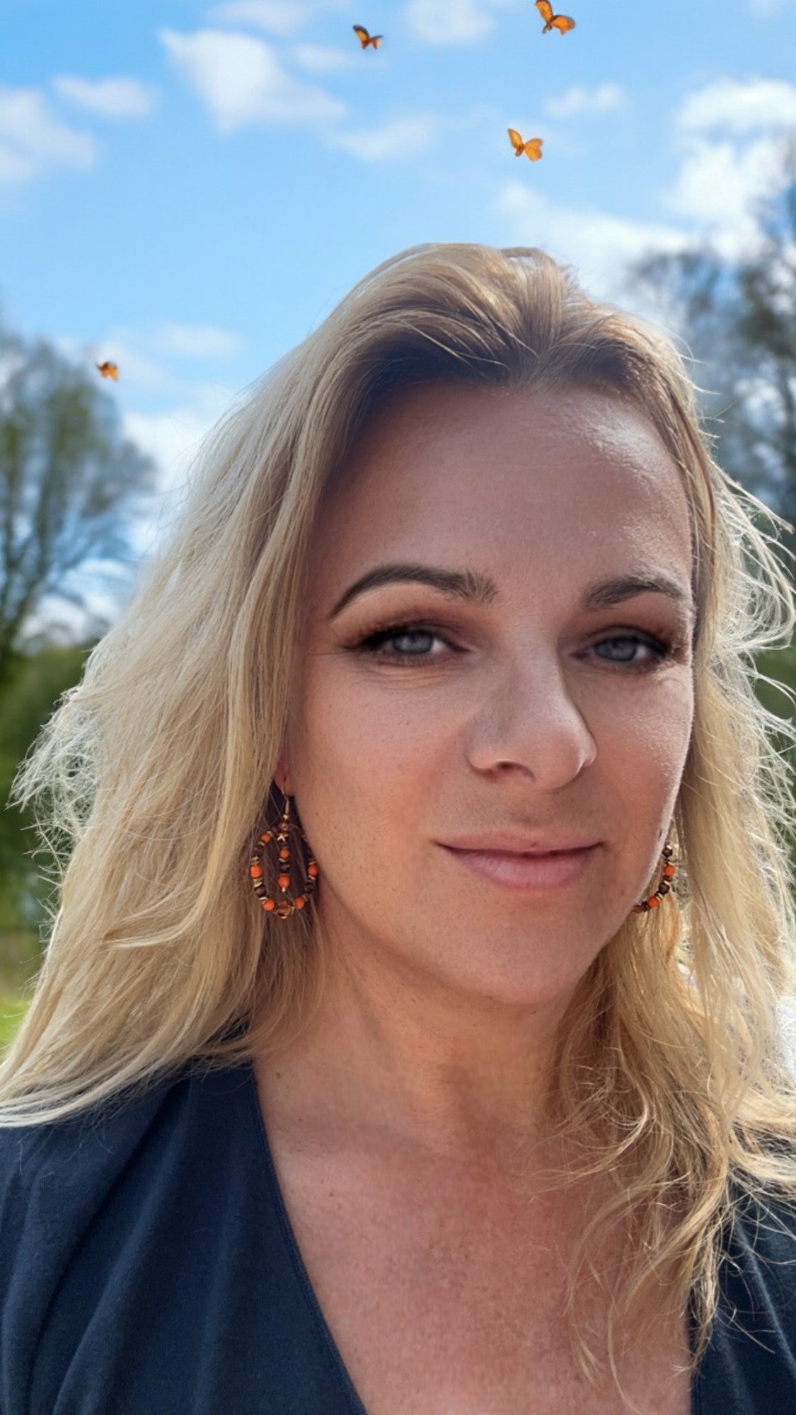 mes bijoux cajoux creoles orange et oeil du tigre