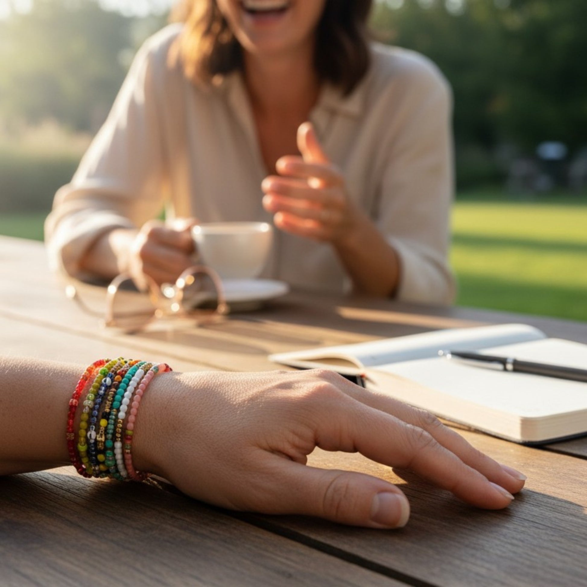 Bracelet 7 tours ou collier multicolore en pierres naturelles – Bijou bohème fait main | Mes Bijoux CaJouX