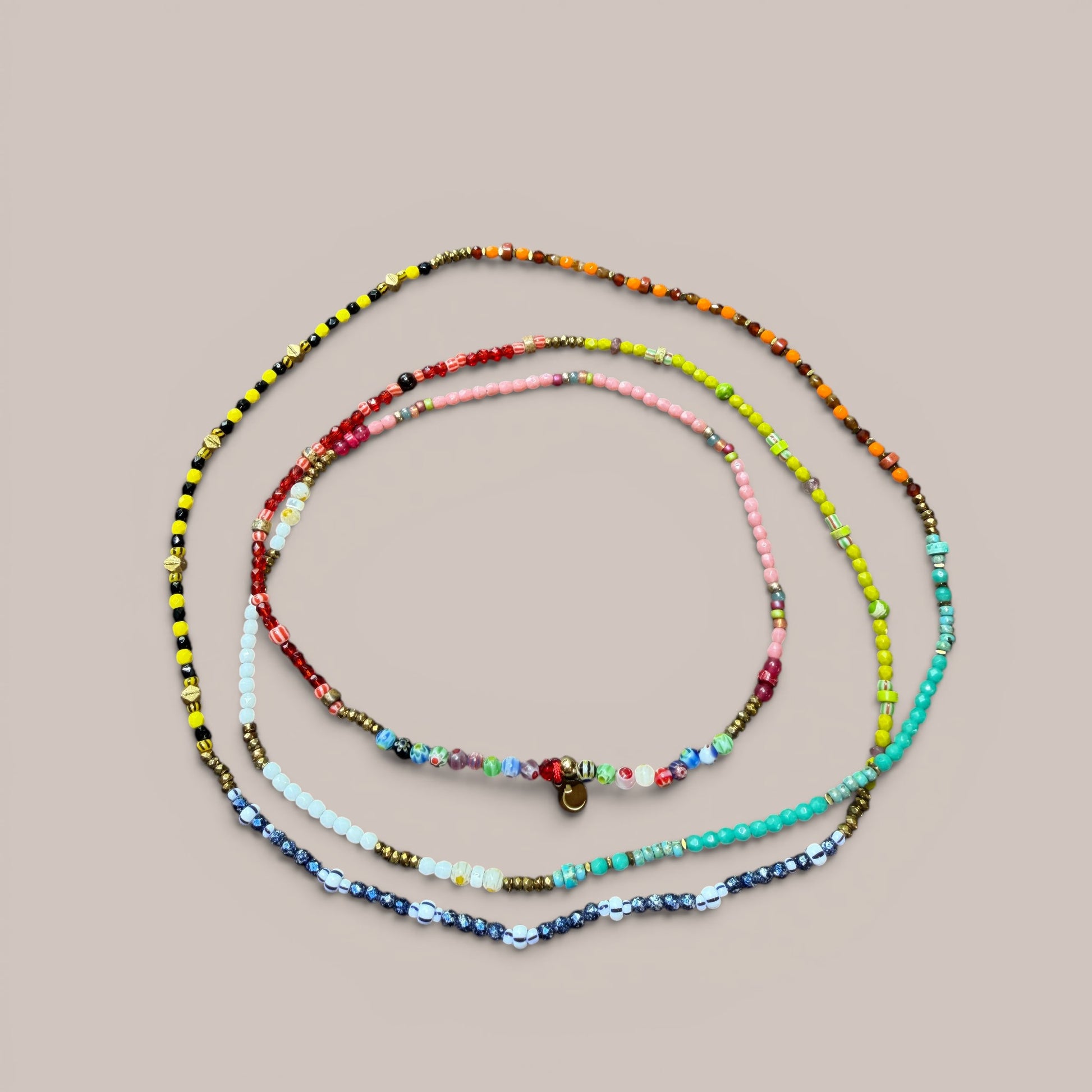Bracelet 7 tours ou collier multicolore en pierres naturelles – Bijou bohème fait main | Mes Bijoux CaJouX