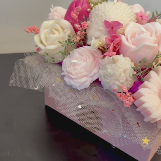 bouquet en Bougie au parfum de grâce bois de oud